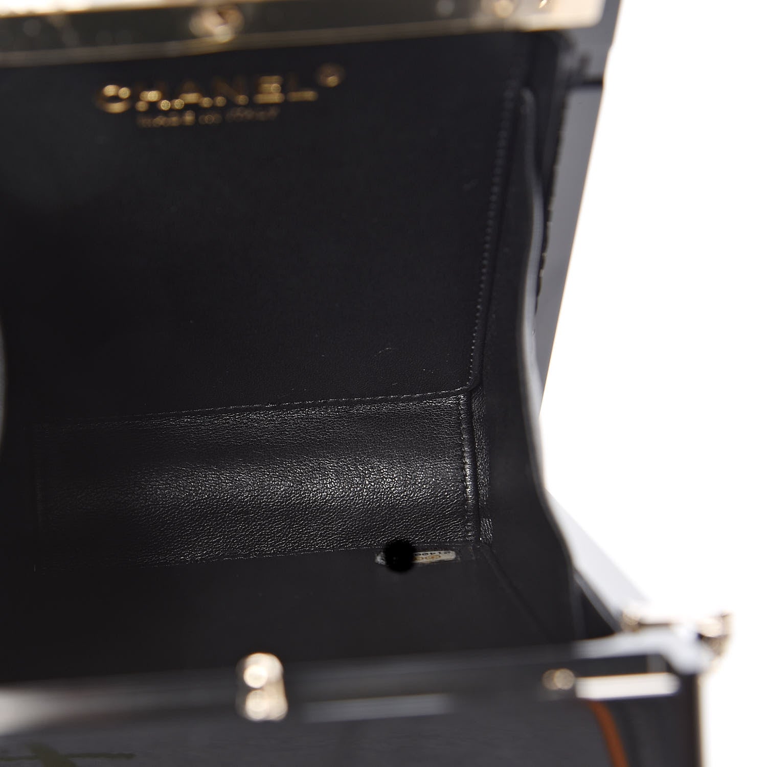 Chanel Plexiglass Strass N°5 Minaudiere Black Gold 5 of 10