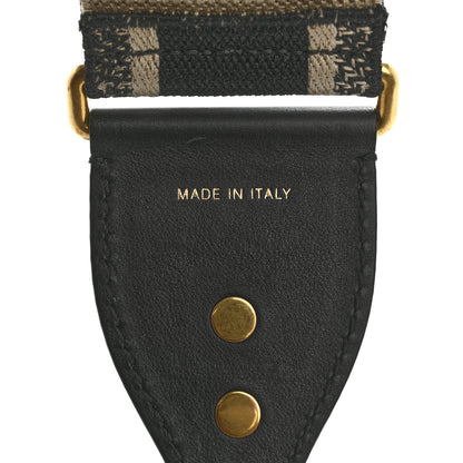 Christian Dior Canvas Embroidered Shoulder Strap Black 5 of 8