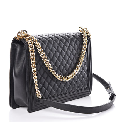 Chanel Lambskin Quilted Large Boy Flap Black 3 of 10