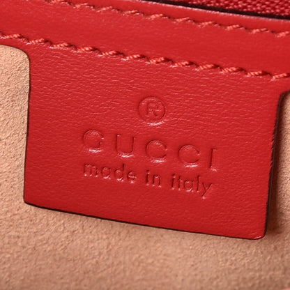 Gucci Calfskin Matelasse Large GG Marmont Shoulder Bag Hibiscus Red 8 of 9