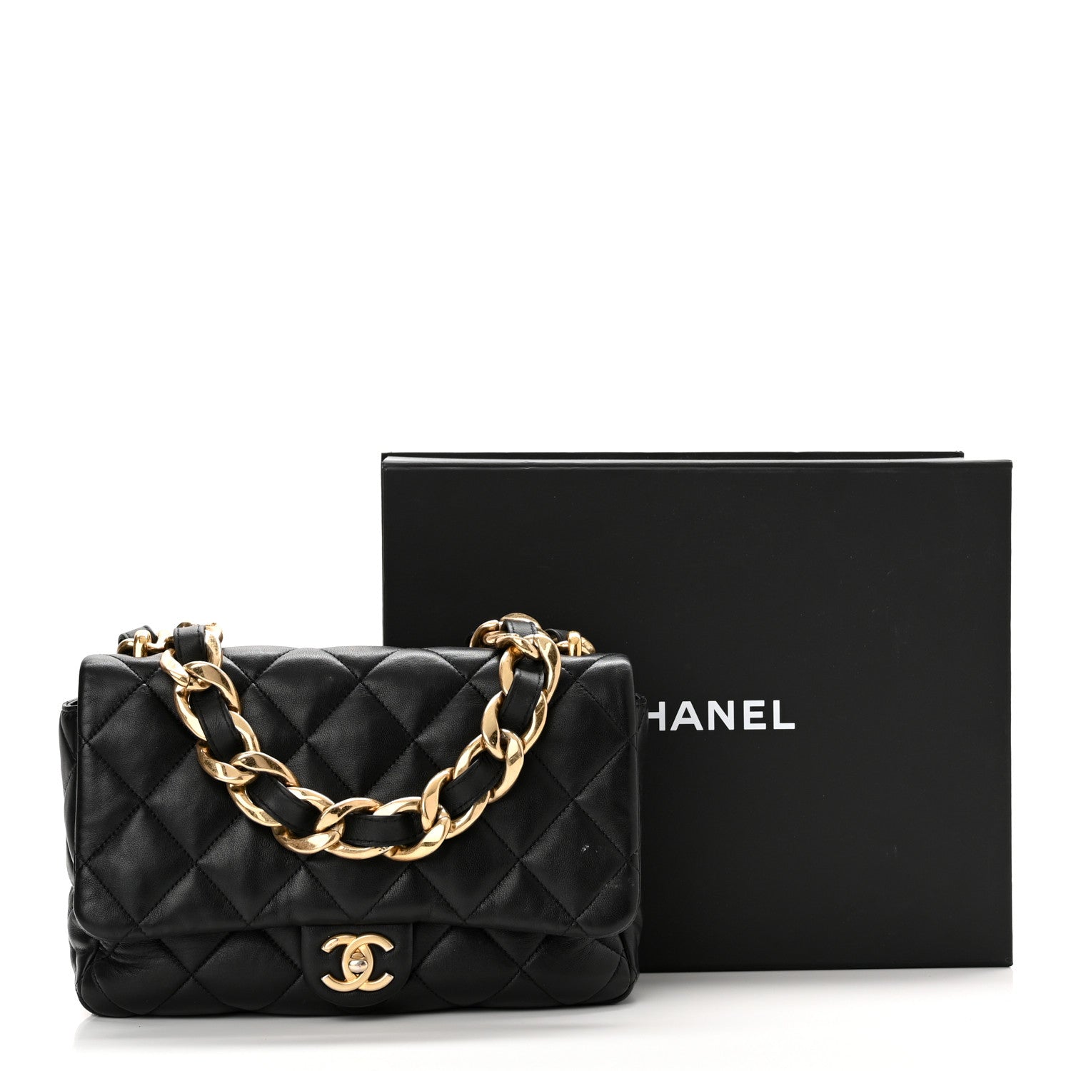 Chanel Lambskin Quilted Large CC Funky Town Flap Black 14 of 14