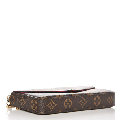 Louis Vuitton Monogram Pochette Felicie Chain Wallet Fuchsia 4 of 9