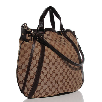 Gucci Monogram Medium Abbey Convertible Tote Dark Brown 3 of 7