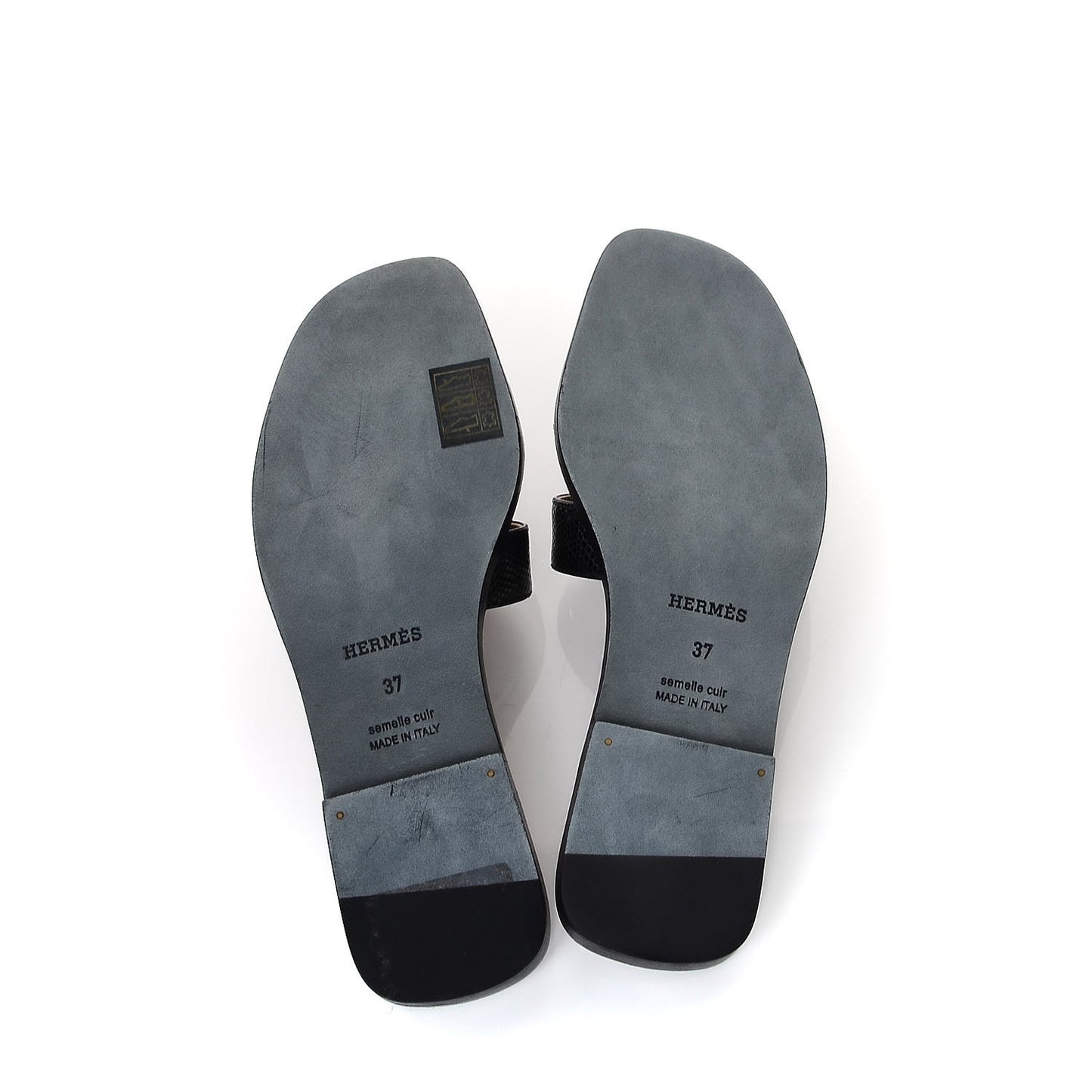 Lizard Oran Sandals 37 Black