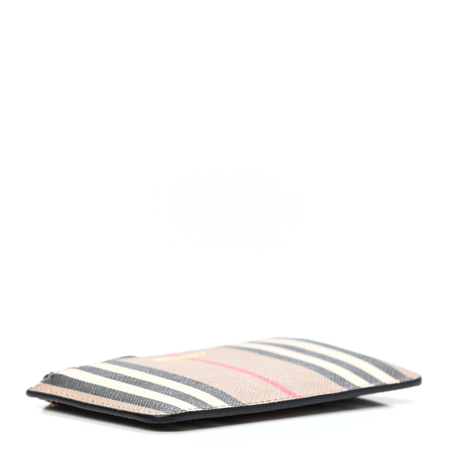 Burberry E-Canvas Calfskin Icon Stripe Zip Coin Case Archive Beige 4 of 6