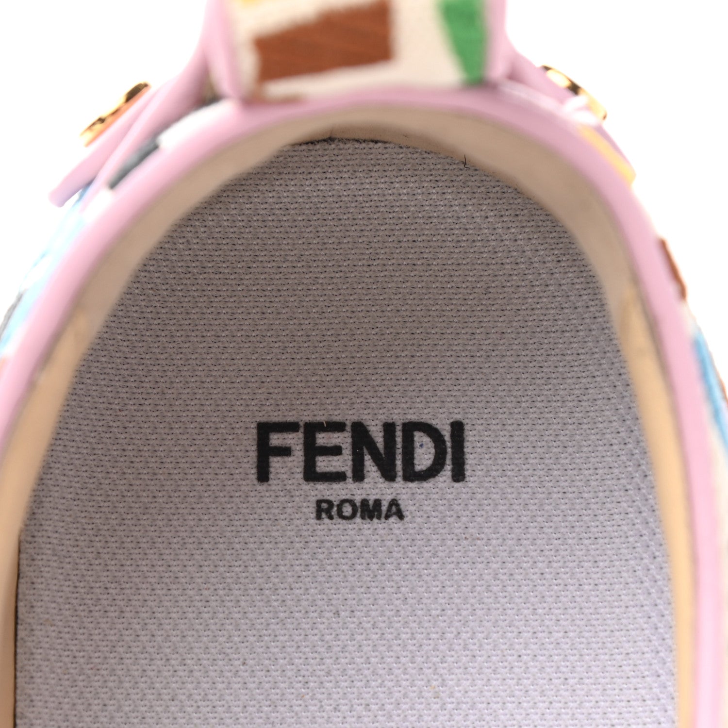 Fendi X SARA COLEMAN Canvas FF Vertigo Embroidered Womens Rise Slip On Sneakers 41 Grezzo Multicolor 7 of 8