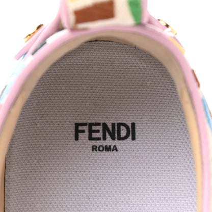 Fendi X SARA COLEMAN Canvas FF Vertigo Embroidered Womens Rise Slip On Sneakers 41 Grezzo Multicolor 7 of 8