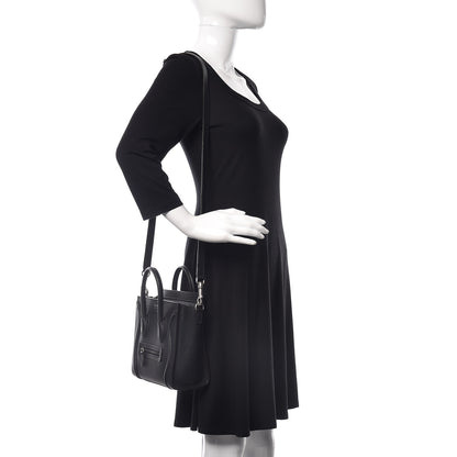 Celine Drummed Calfskin Nano Luggage Black 2 of 16
