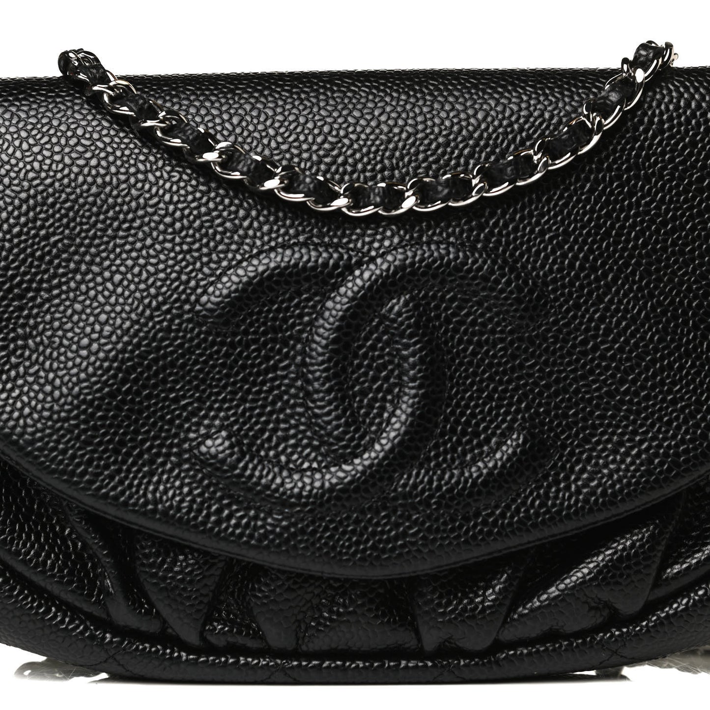 Caviar Half Moon Wallet On Chain WOC Black