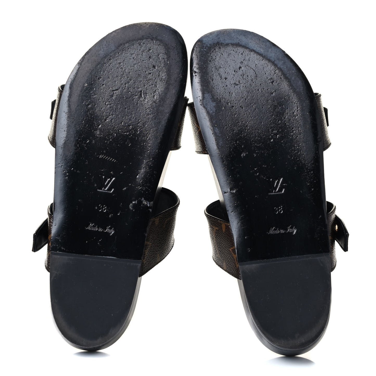 Monogram Bom Dia Mule Sandals 38 Black