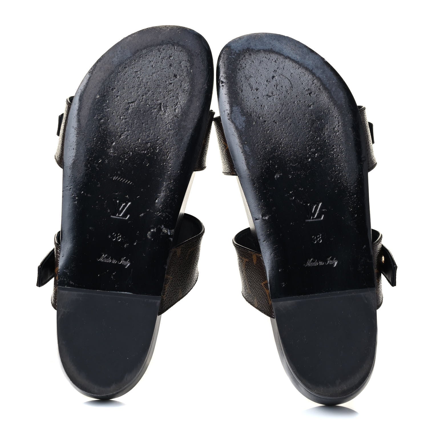 Louis Vuitton Monogram Bom Dia Mule Sandals 38 Black 8 of 8