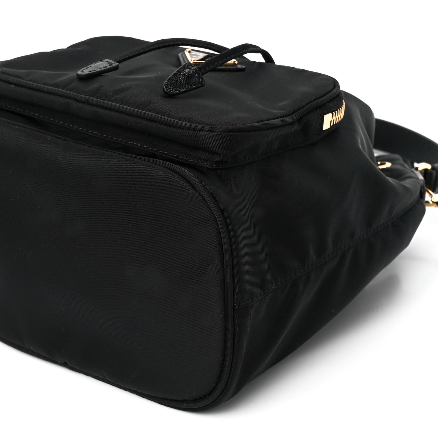 Re-Nylon Duet Drawstring Shoulder Bag Black