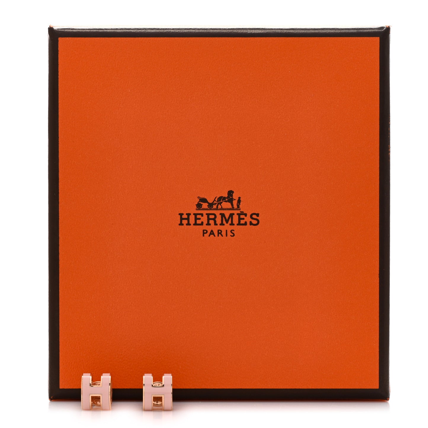 Rose Gold Lacquered Pop H Earrings Rose Dragee