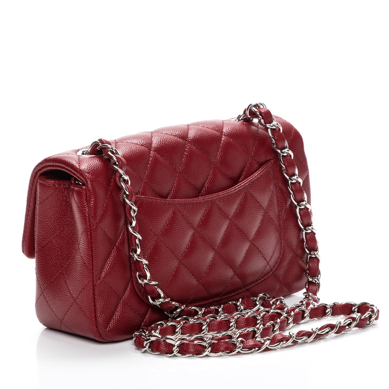 Chanel Caviar Quilted Mini Rectangular Flap Red 3 of 7