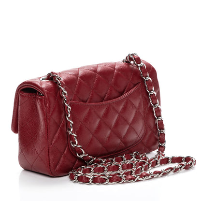Chanel Caviar Quilted Mini Rectangular Flap Red 3 of 7