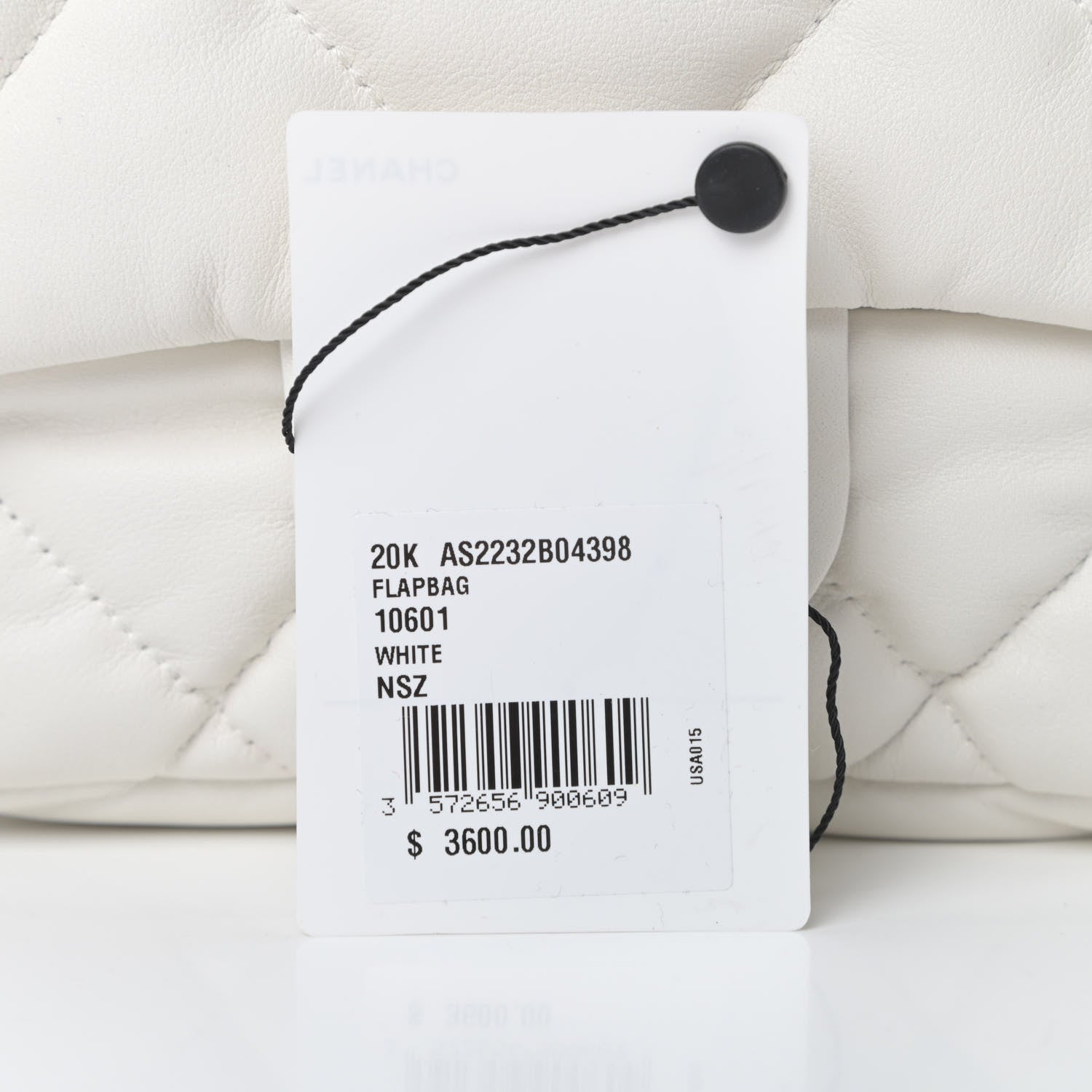 Chanel Calfskin Quilted Mini Square Bubbly Flap White 13 of 13