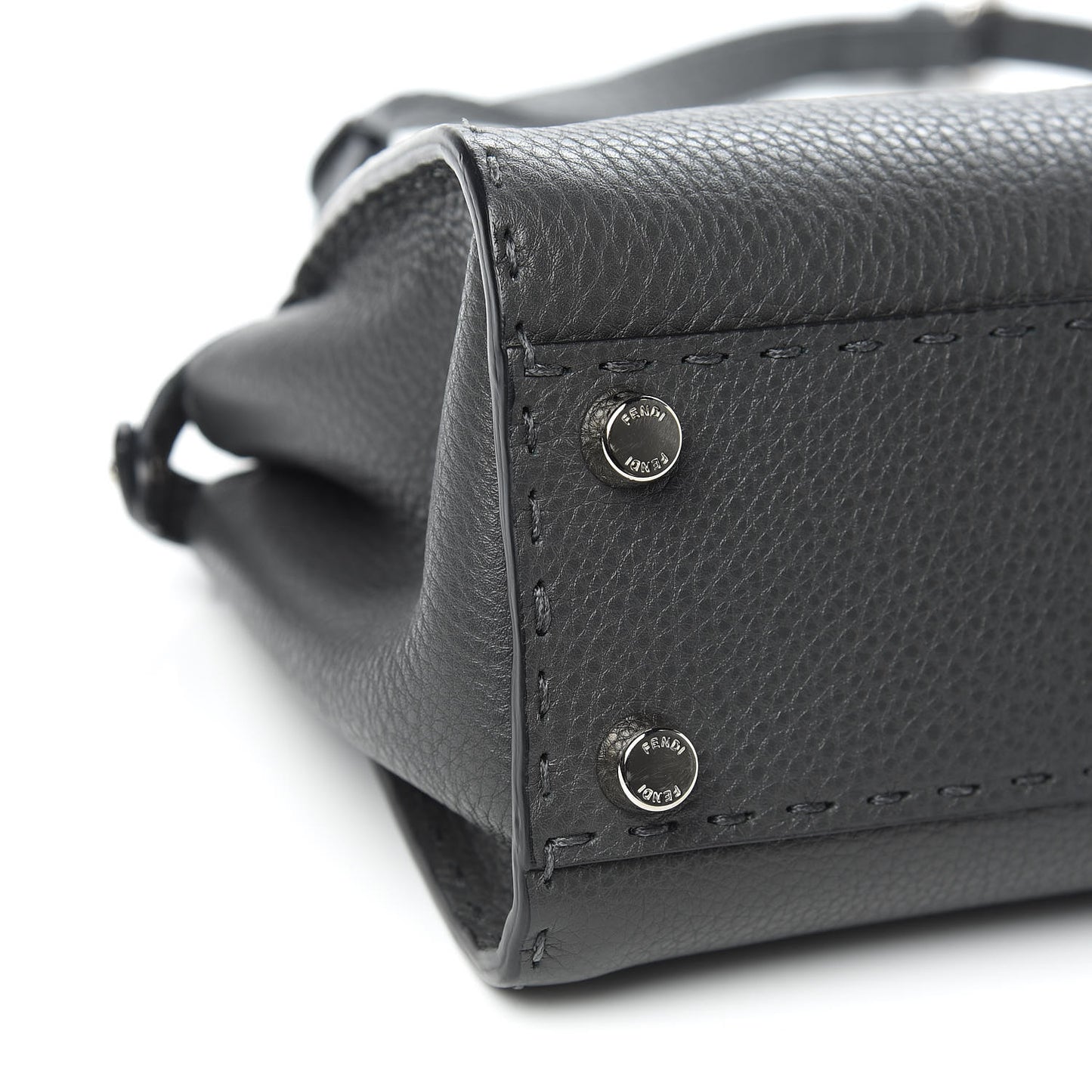 Cuoio Romano Selleria Bi-Color Mini Peekaboo Iconic Satchel Asfalto Latte