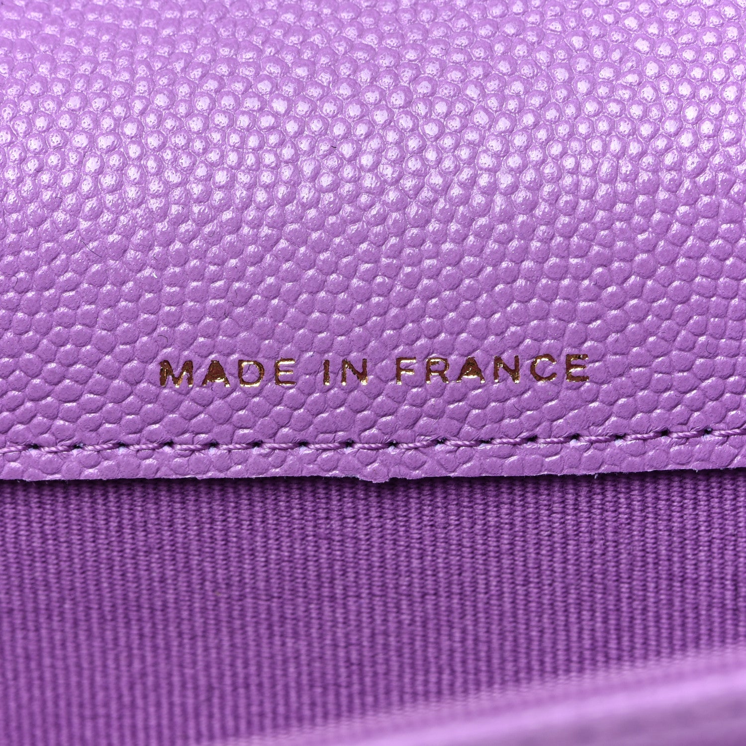 Chanel Caviar Quilted Flap Card Holder Wallet Purple 7 of 9