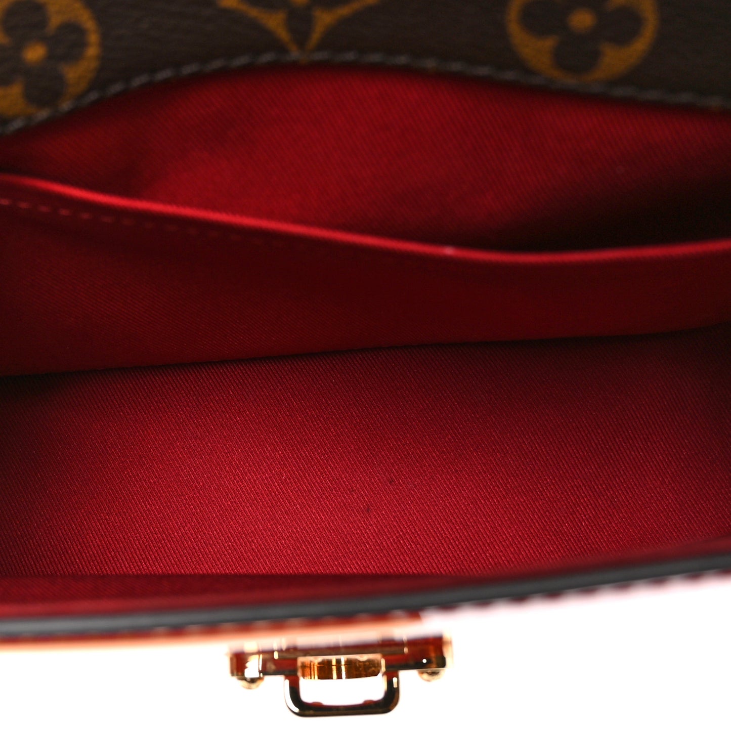 Patent Calfskin Monogram Cherrywood BB Scarlet