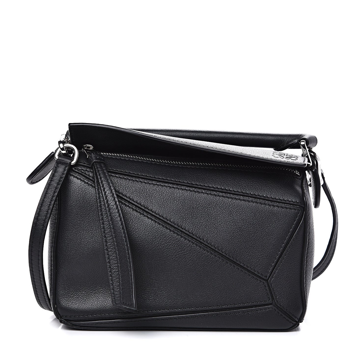 Calfskin Mini Puzzle Bag Black