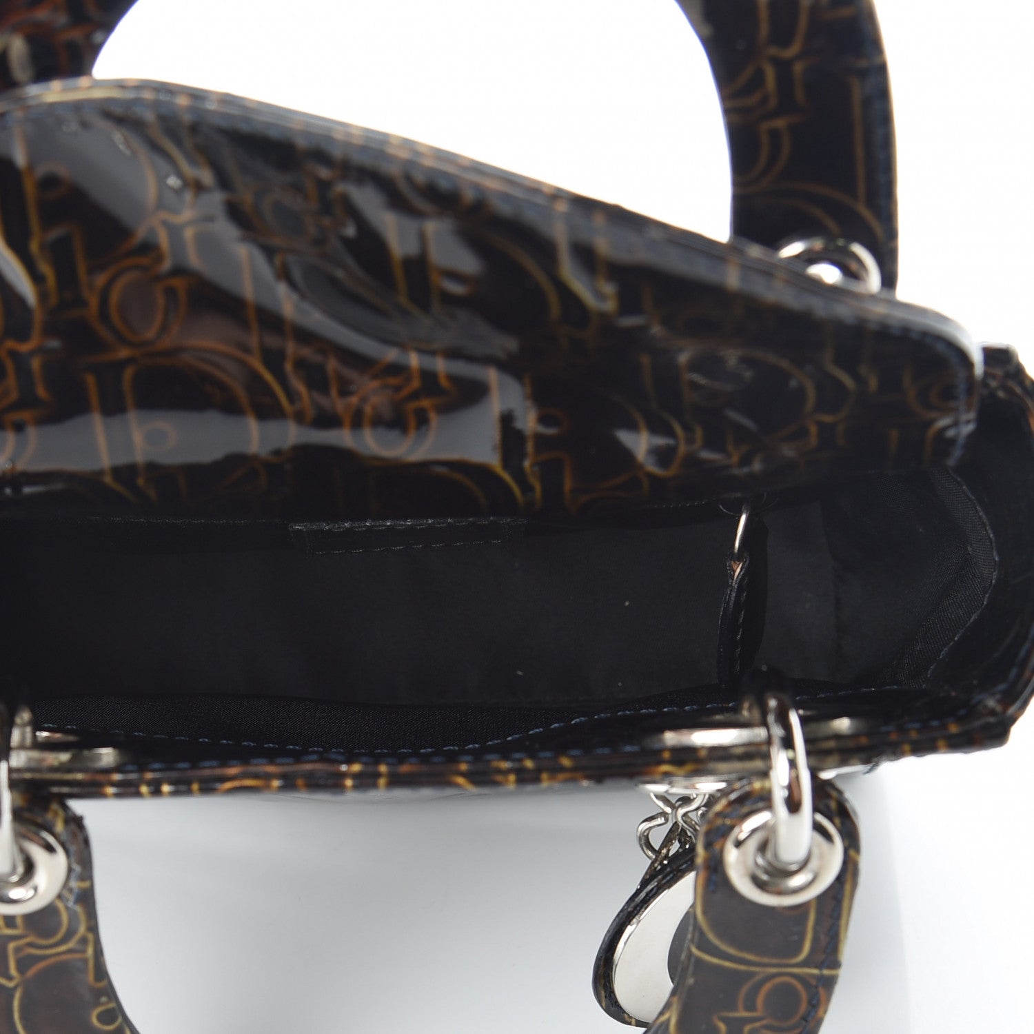 Christian Dior Patent Ultimate Mini Lady Dior Brown 5 of 12