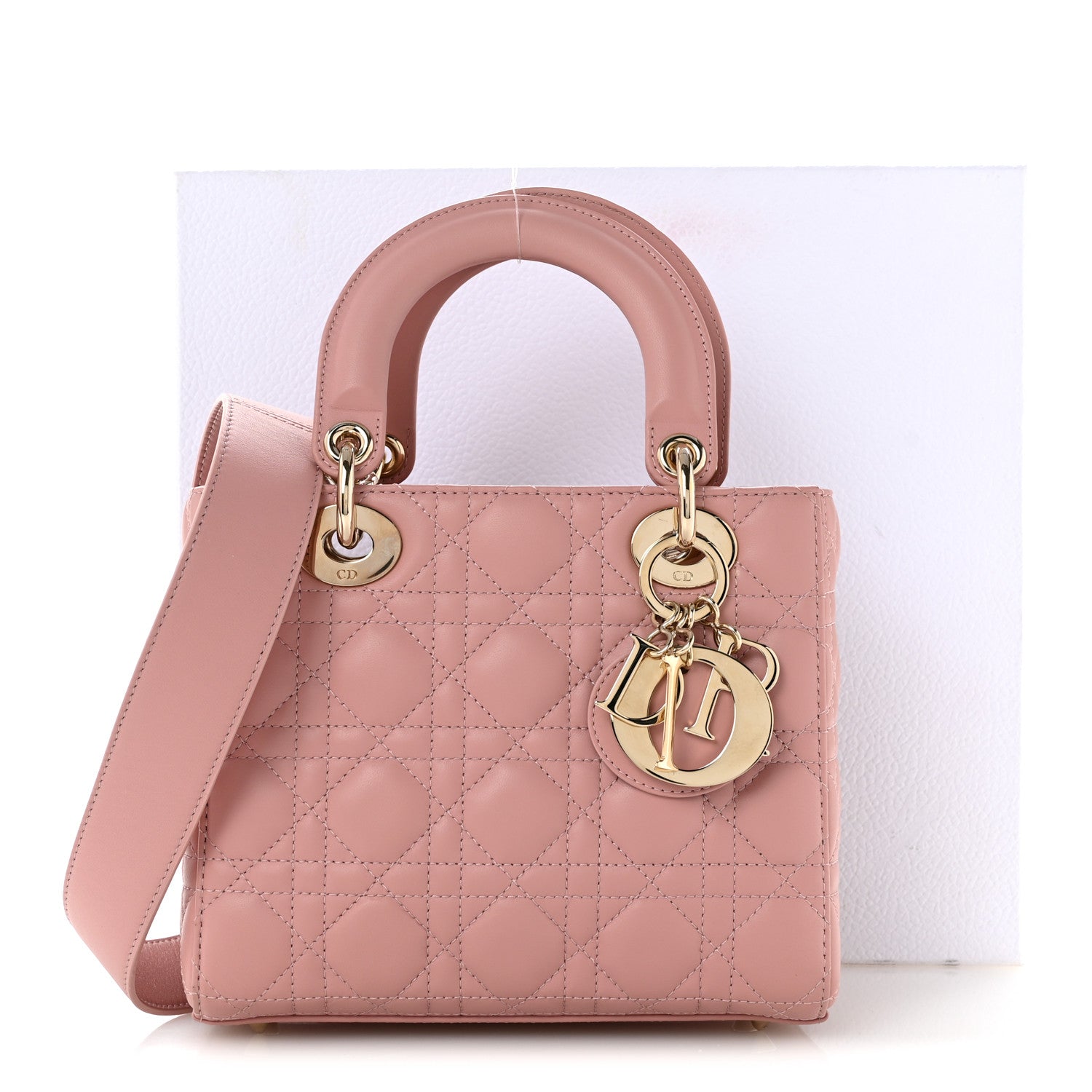 Christian Dior Lambskin Cannage Small My ABCDior Lady Dior Pink 14 of 14