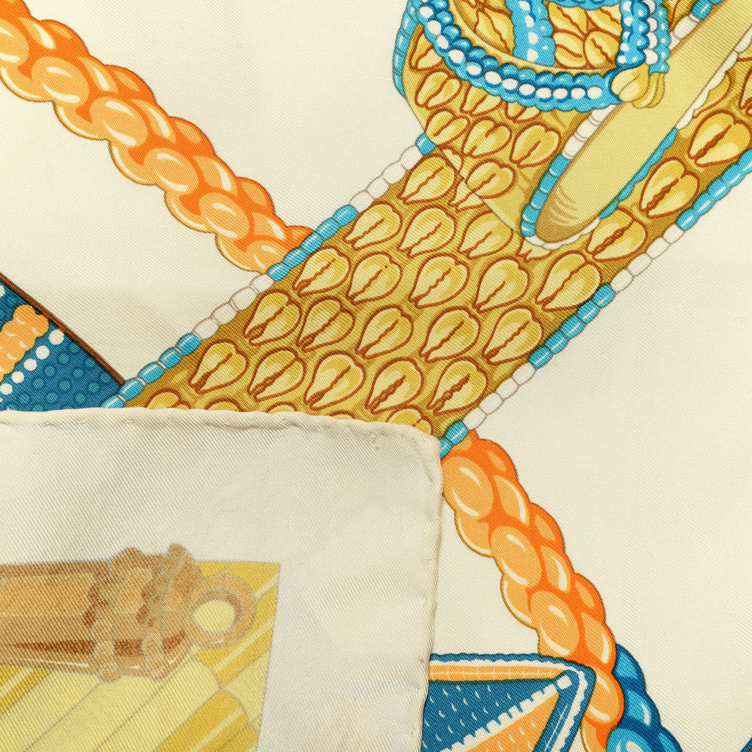 Hermes Cashmere Silk Ceintures et Liens Shawl 140 5 of 5