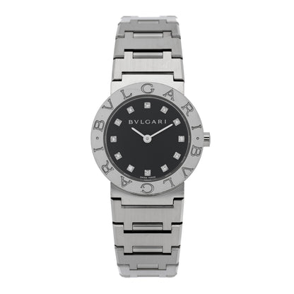 Bulgari Stainless Steel Diamond 26mm Quartz Watch Black 1 of 4