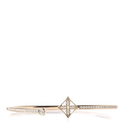 Louis Vuitton 18K Yellow Gold Diamond Pave Idylle Blossom Twist Bracelet 1 of 5