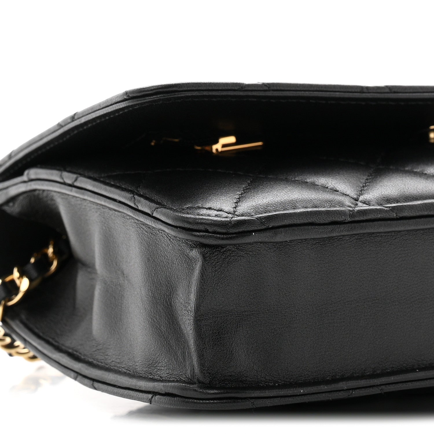 Chanel Lambskin Quilted Wallet On Chain WOC Black 10 of 12