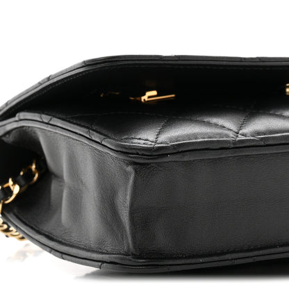 Chanel Lambskin Quilted Wallet On Chain WOC Black 10 of 12