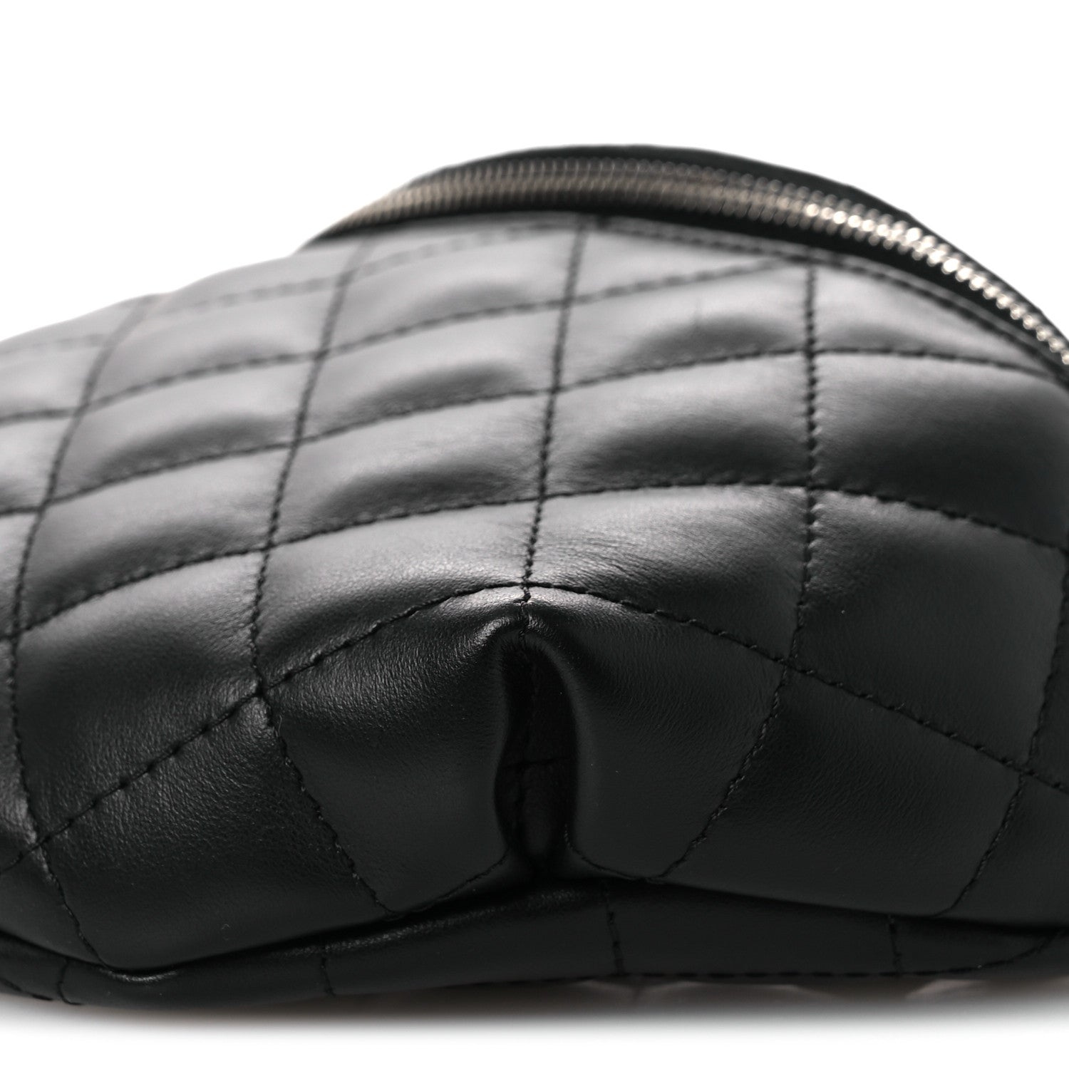 Chanel Calfskin Quilted Uniform Waist Belt Bag Black 11 of 12