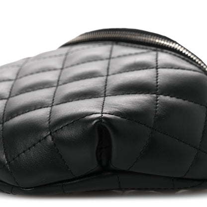 Chanel Calfskin Quilted Uniform Waist Belt Bag Black 11 of 12