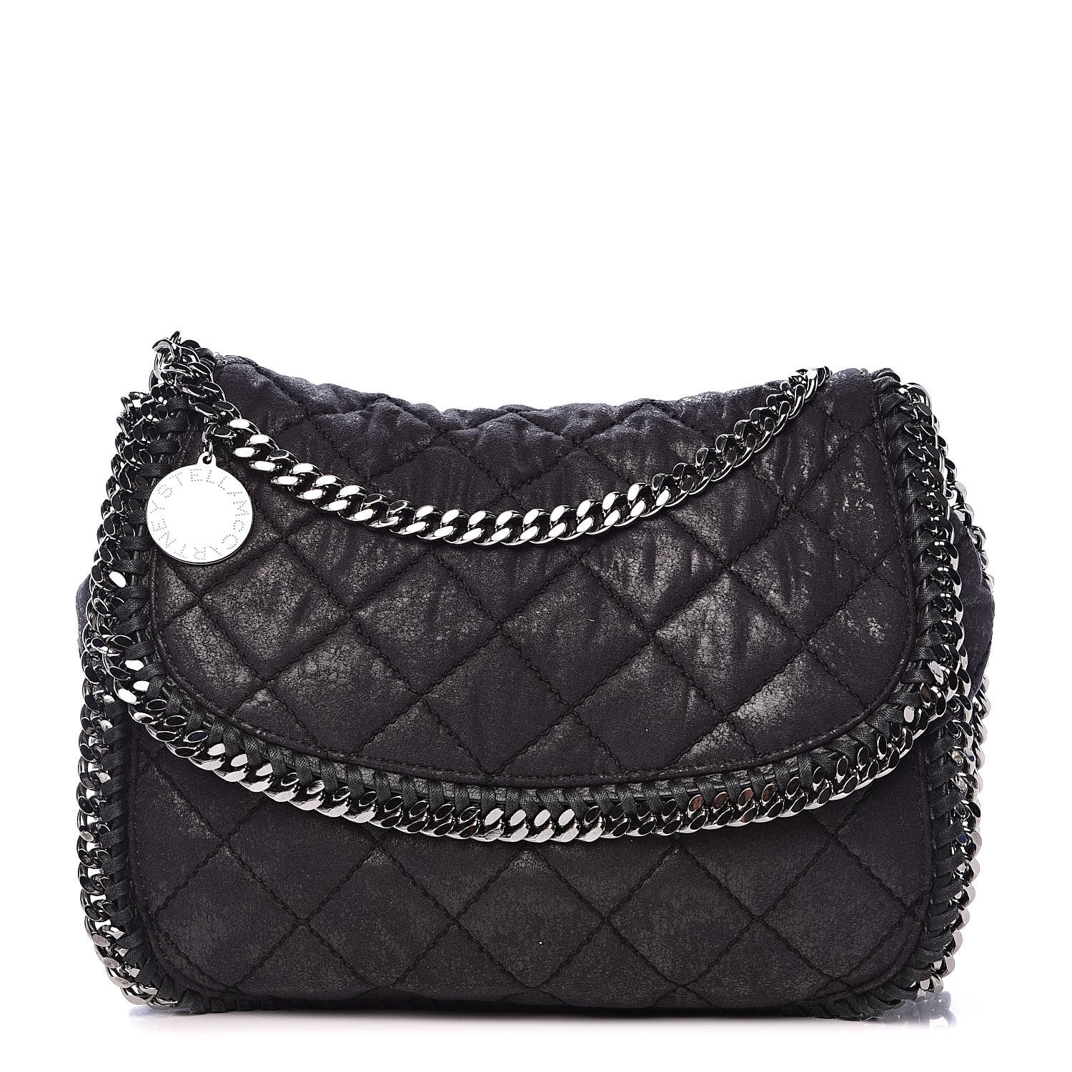 Stella McCartney Shaggy Deer Quilted Falabella Shoulder Bag Black 1 of 13