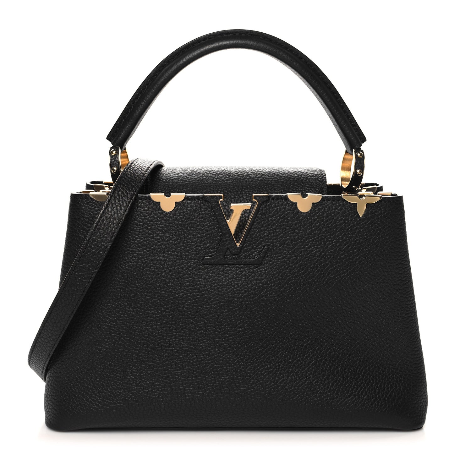 Taurillon Embellished Flower Crown Capucines PM Black