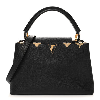 Louis Vuitton Taurillon Embellished Flower Crown Capucines PM Black 1 of 9