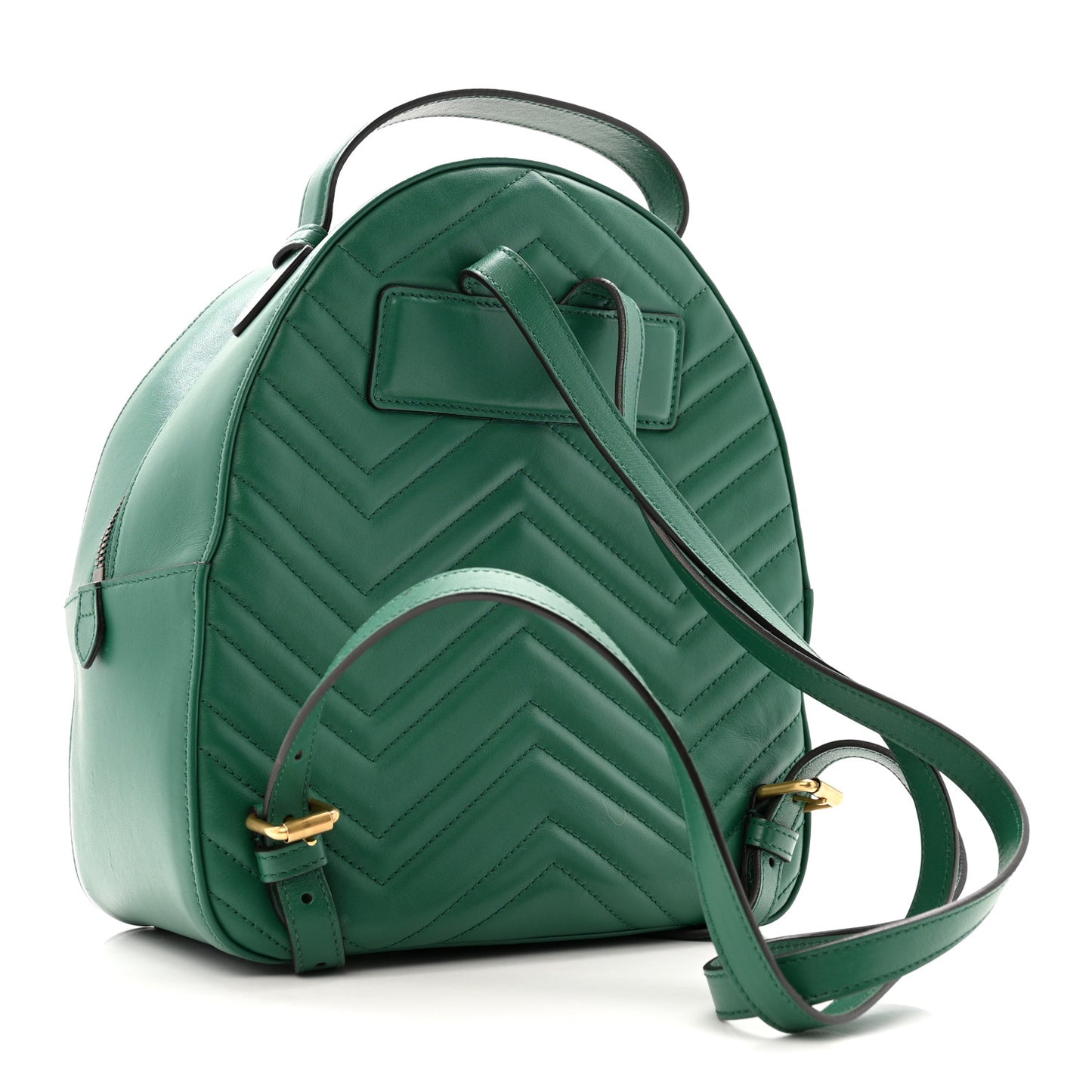 Calfskin Matelasse GG Marmont Dome Backpack Emerald Green