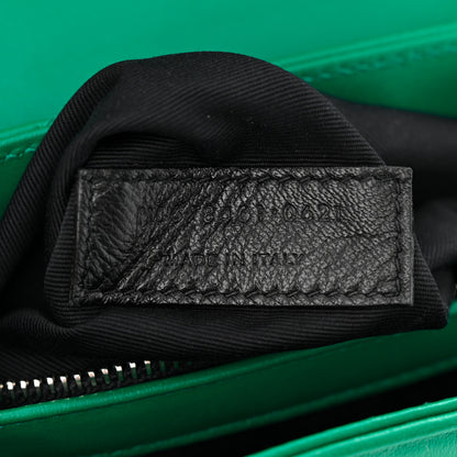 Saint Laurent Calfskin Y Quilted Monogram Toy Loulou Crossbody Bag Green Field 7 of 10