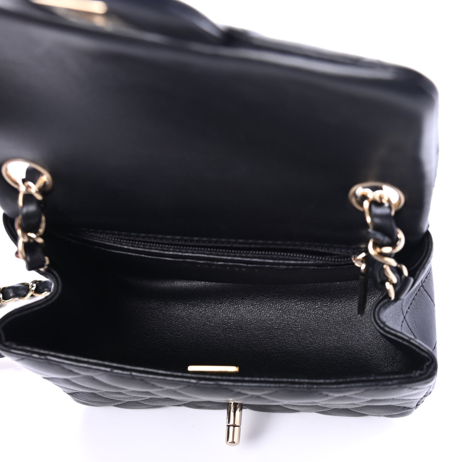 Chanel Lambskin Quilted Mini Square Flap Black 4 of 4