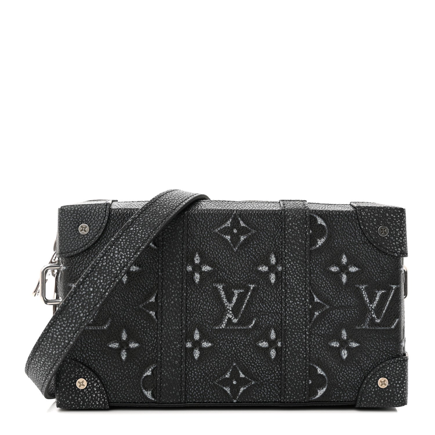 Louis Vuitton Faded Calfskin Monogram Soft Trunk Wallet Charcoal 1 of 10