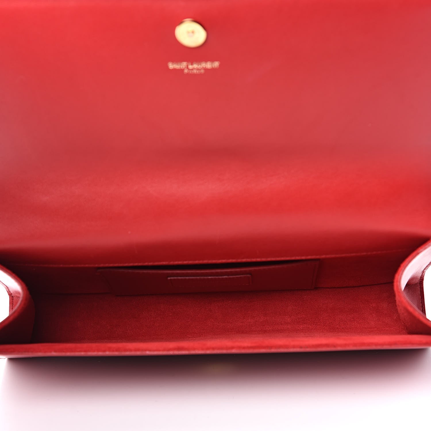 Saint Laurent Calfskin Monogram Cassandre Clutch Rouge Orient 5 of 13