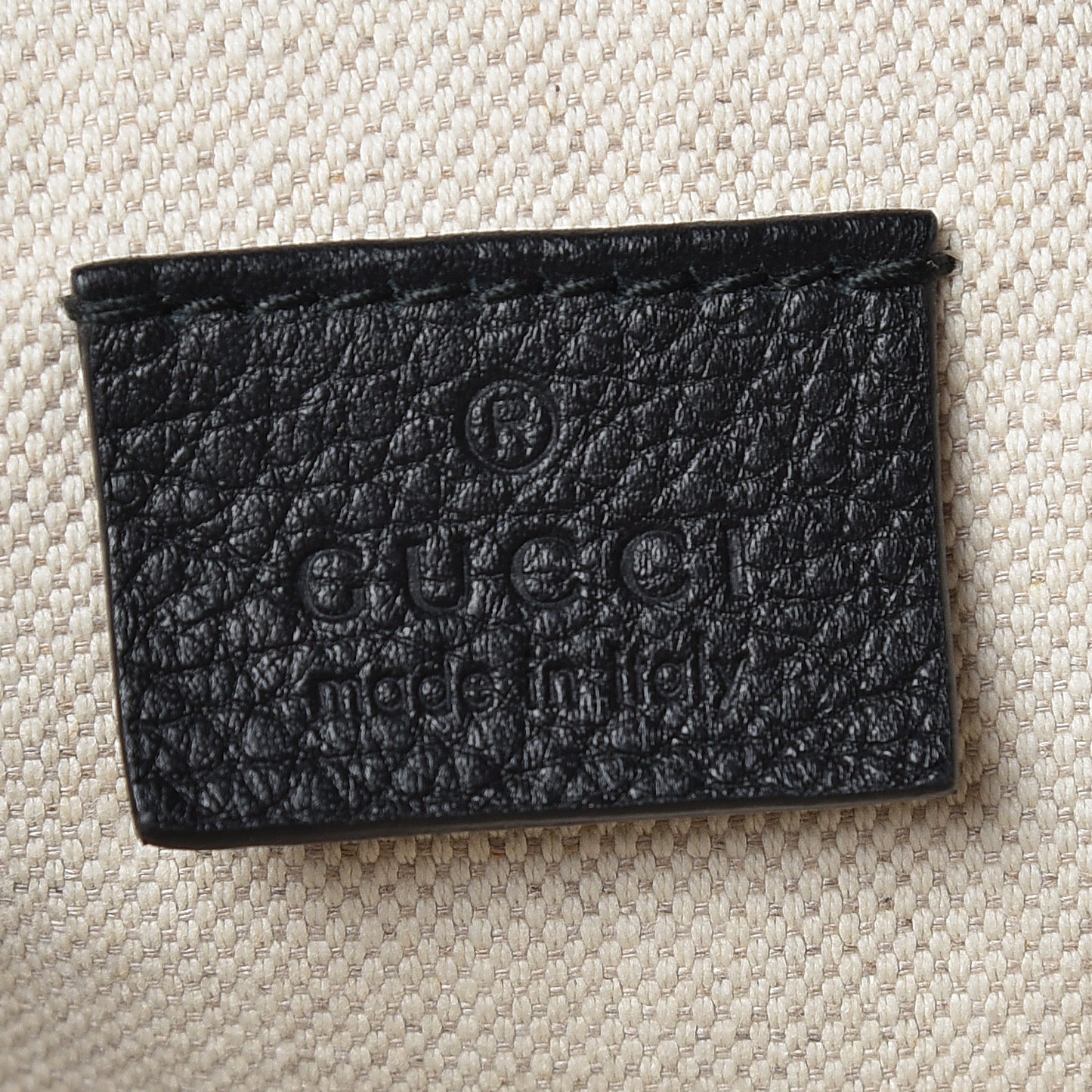 Grained Calfskin Logo Belt Bag Black