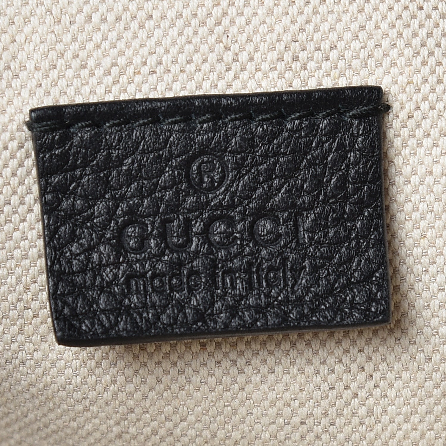 Gucci Grained Calfskin Logo Belt Bag Black 8 of 10