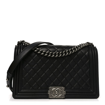 Chanel Calfskin Quilted New Medium Boy Flap Black 1 of 11