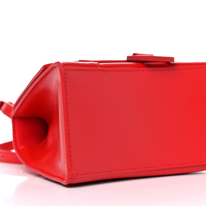 Balenciaga Shiny Box Calfskin Tonal B Small Hourglass Top Handle Bag Bright Red 8 of 9