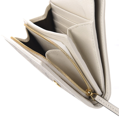 Gucci GG Supreme Monogram Azalea Calfskin Horsebit 1955 Flap Card Case Wallet Beige Ebony Mystic White 7 of 9