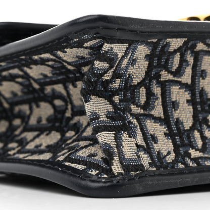 Christian Dior Oblique 30 Montaigne Flap Bag Blue 9 of 10