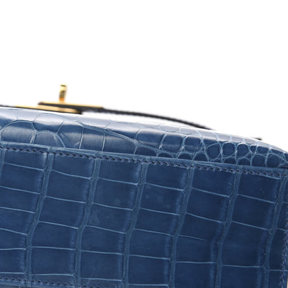 Hermes Shiny Alligator Kelly Pochette Mykonos 29 of 31