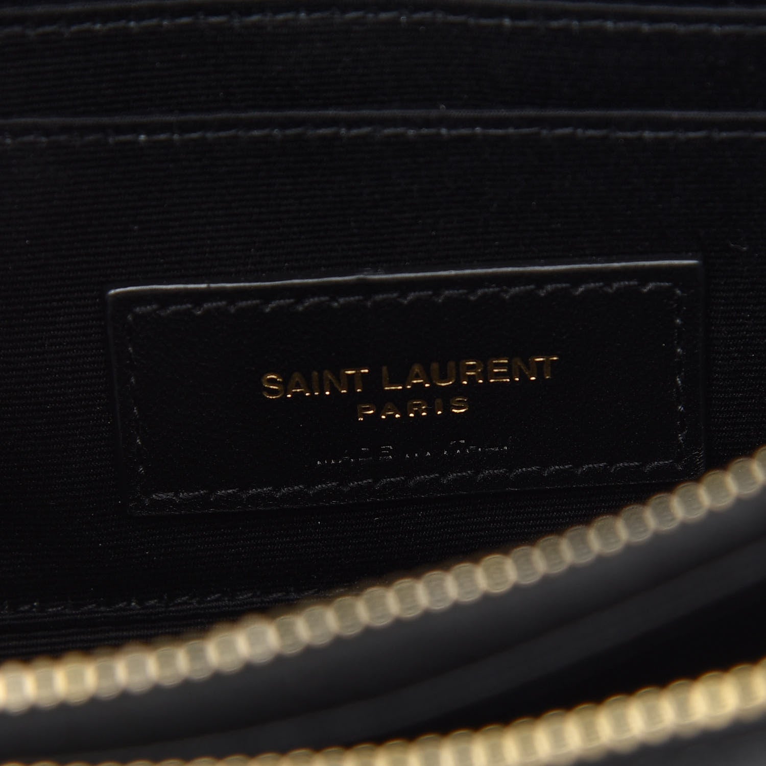 Saint Laurent Grained Lambskin Quilted Mini Becky Double Zip Bag Black 6 of 9