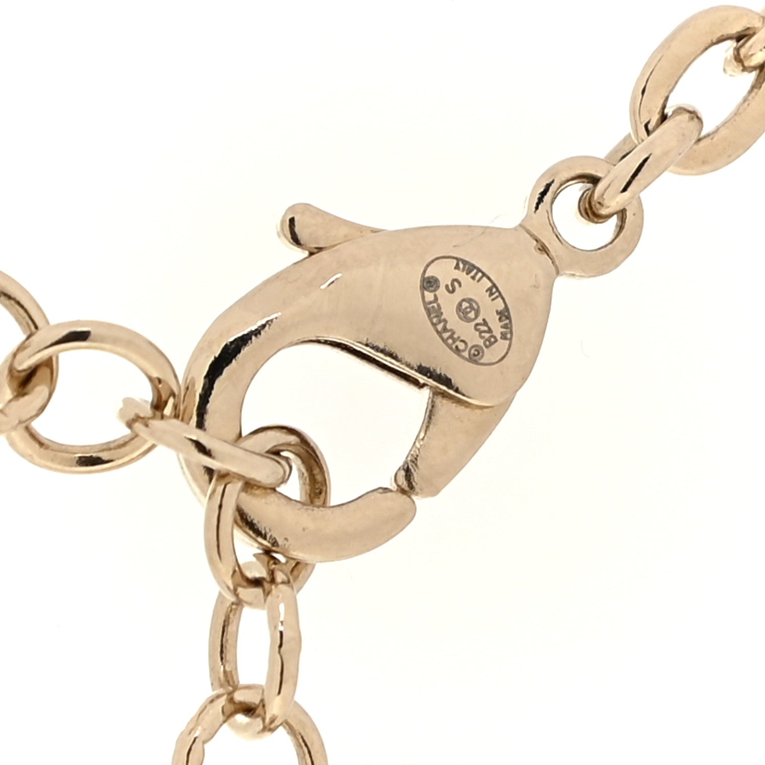 Chanel Crystal CC Lucky Charms Pendant Necklace Gold 5 of 5